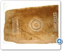 collection 4 cut steel+strass+stud bands on shorn beaver